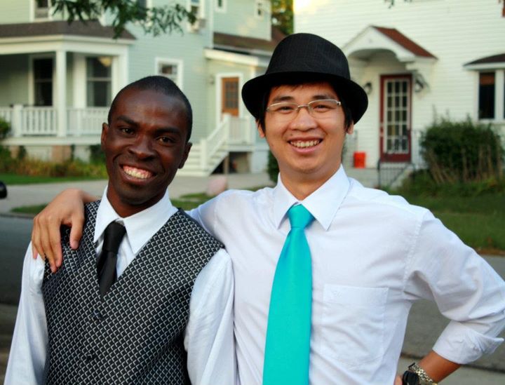 Quang và người bạn thân Emmanuel